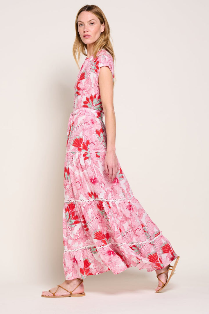 Pink Padang long dress – Long Dress Kora by Poupette St Barth, view 3
