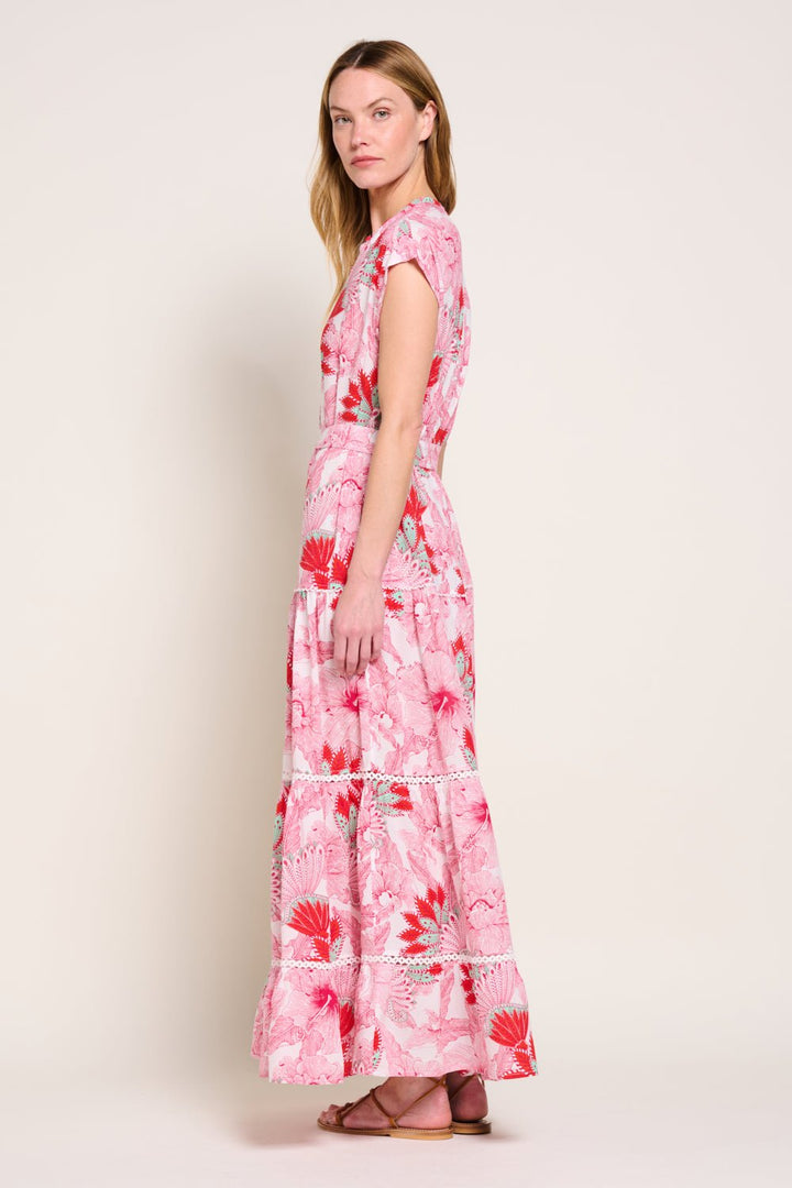 Pink Padang long dress – Long Dress Kora by Poupette St Barth, view 5