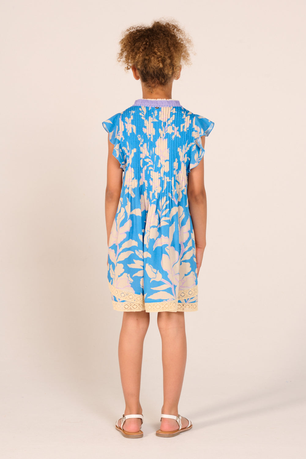 Girls' Blue Palm Beach mini dress – Mini Dress Sasha by Poupette St Barth, view 6