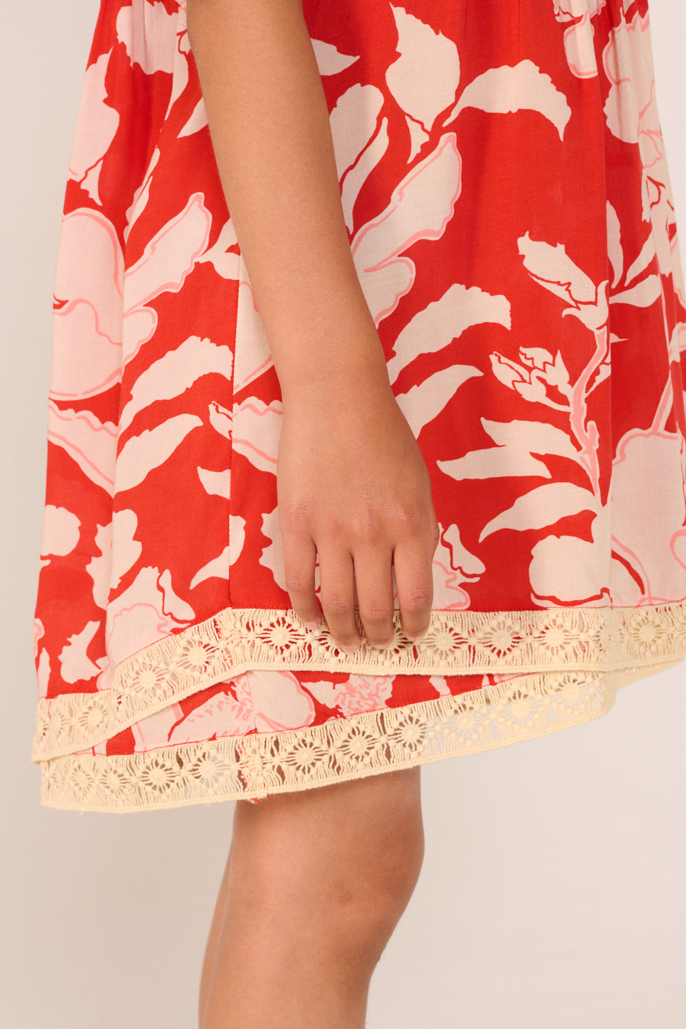 Girls' Coral Palm Beach mini dress – Mini Dress Sasha by Poupette St Barth, view 7