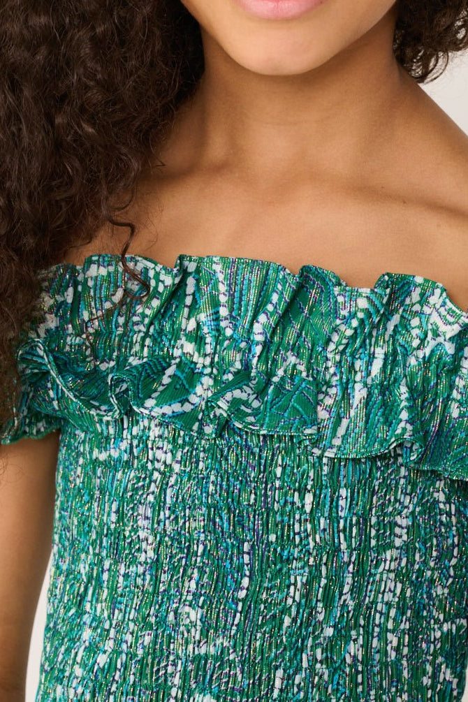 amber green dress Kids Mini | | 12 yrs back style_Backless