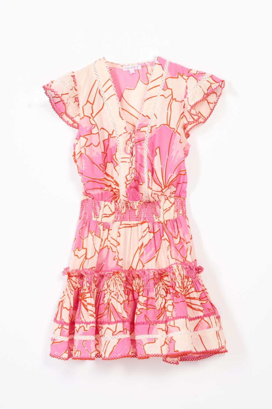 Girls' Pink Petal mini dress – Mini Dress Anais by Poupette St Barth, view 2