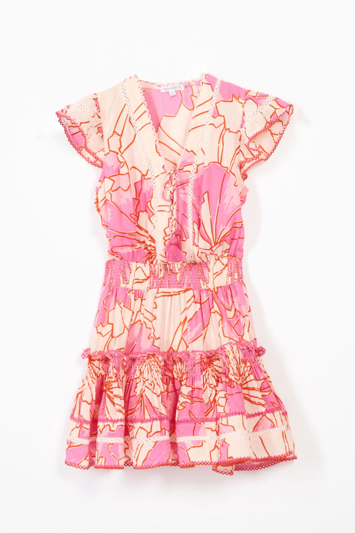 Girls' Pink Petal mini dress – Mini Dress Anais by Poupette St Barth, view 2