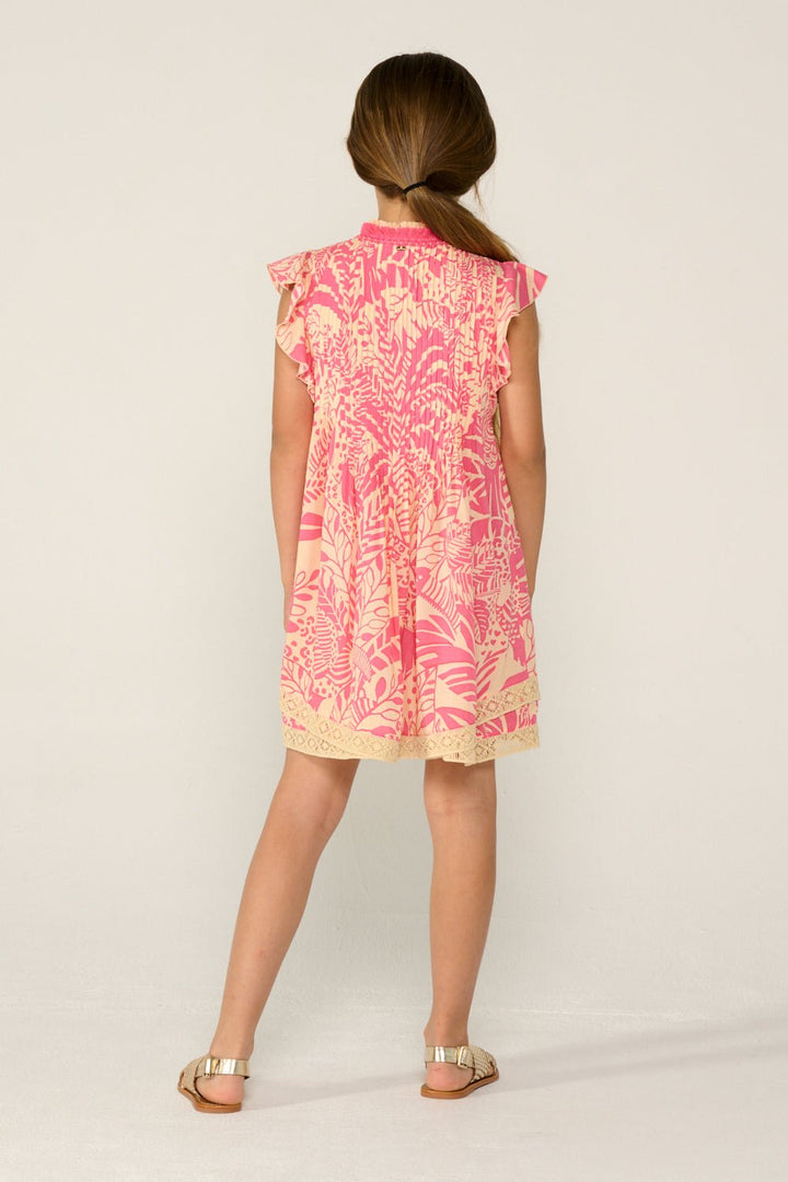 Girls' Pink Toucan mini dress – Mini Dress Sasha by Poupette St Barth, view 6