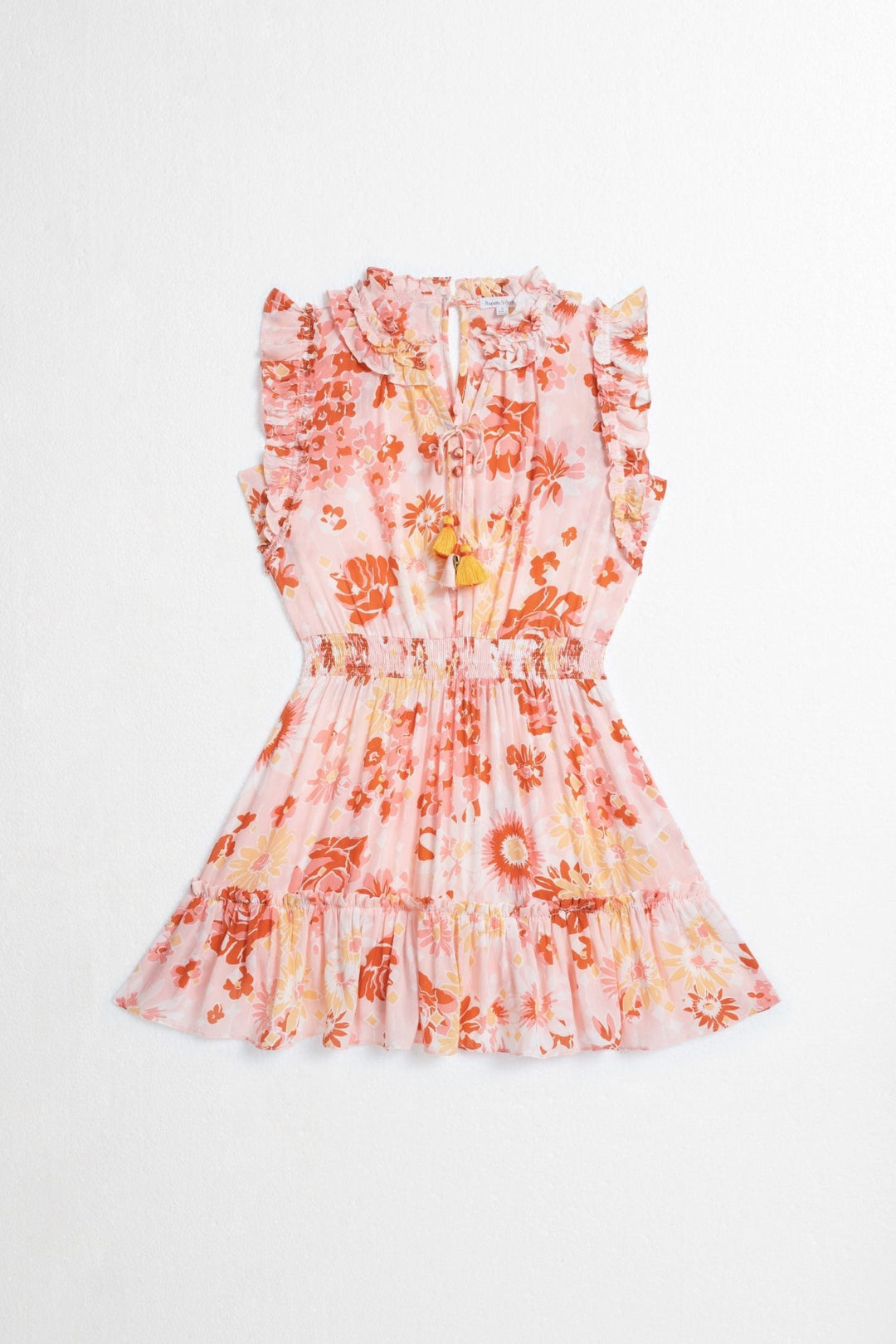 Girls' Pink 90'S mini dress – Mini Dress Triny by Poupette St Barth, front view