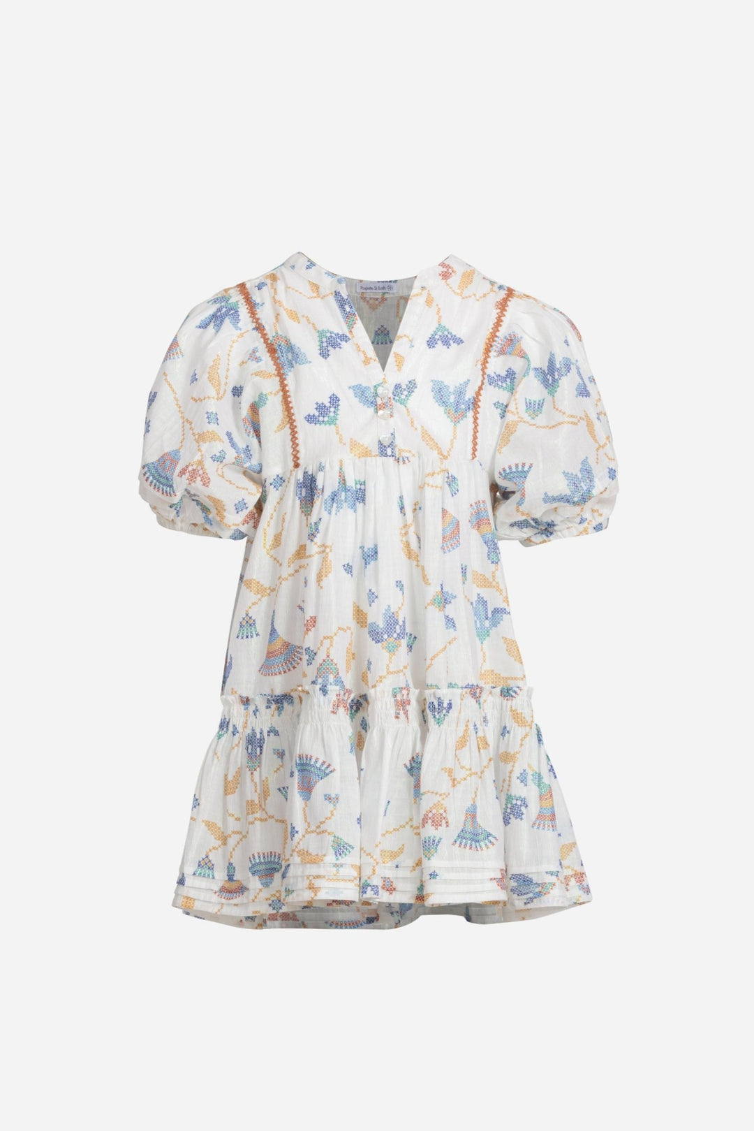 Blue Mini Dress Aria for girls by Poupette St Barth, featuring a stylish and comfortable design ideal for casual wear.