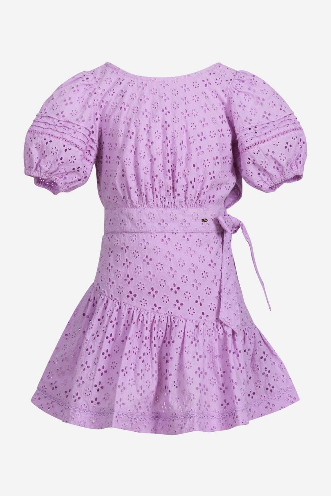 Girls' Lilac mini dress – Mini Dress Chantal by Poupette St Barth, front view