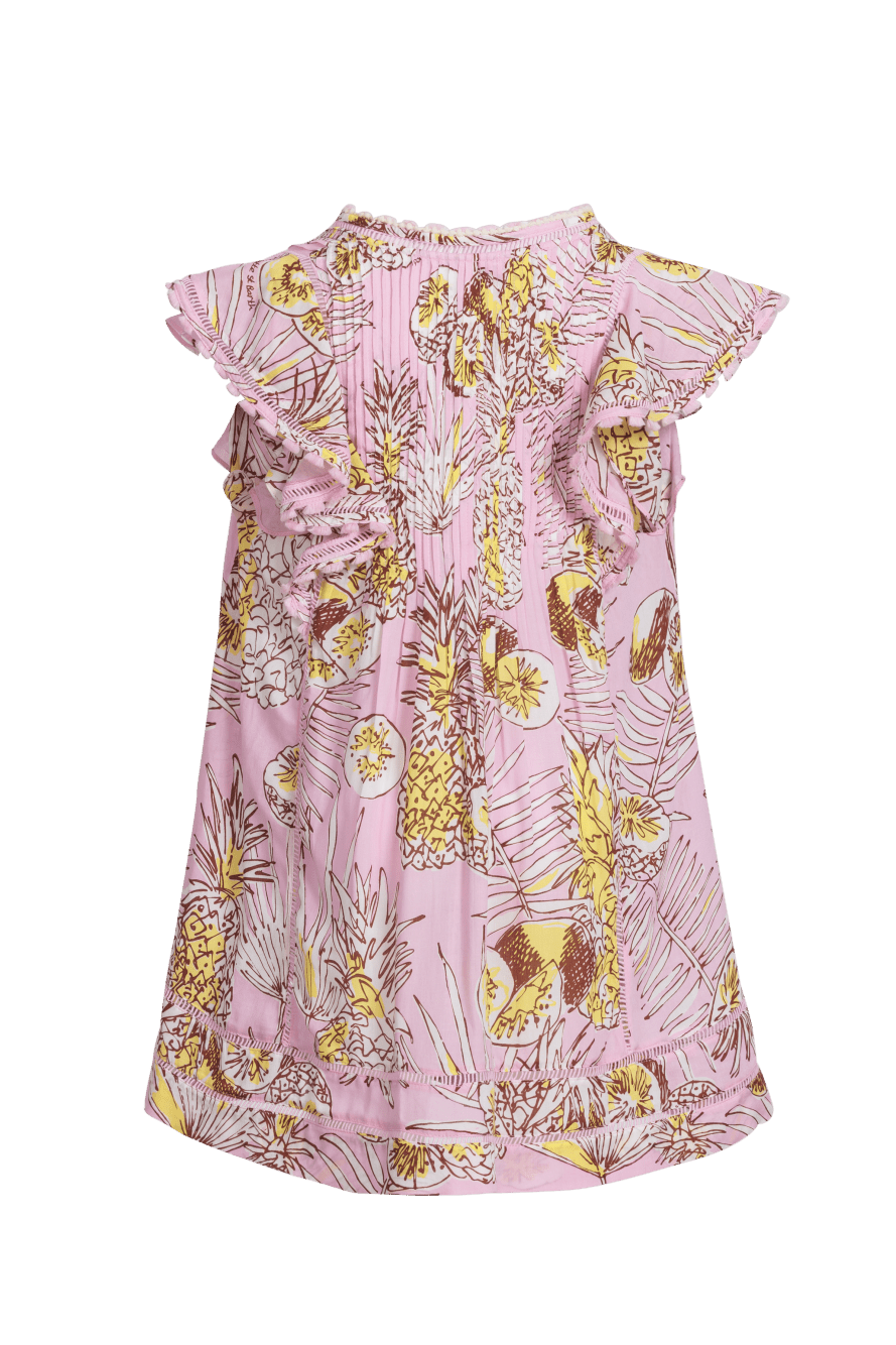 Girls' Pink Karibia mini dress – Mini Dress Camelia by Poupette St Barth, view 2