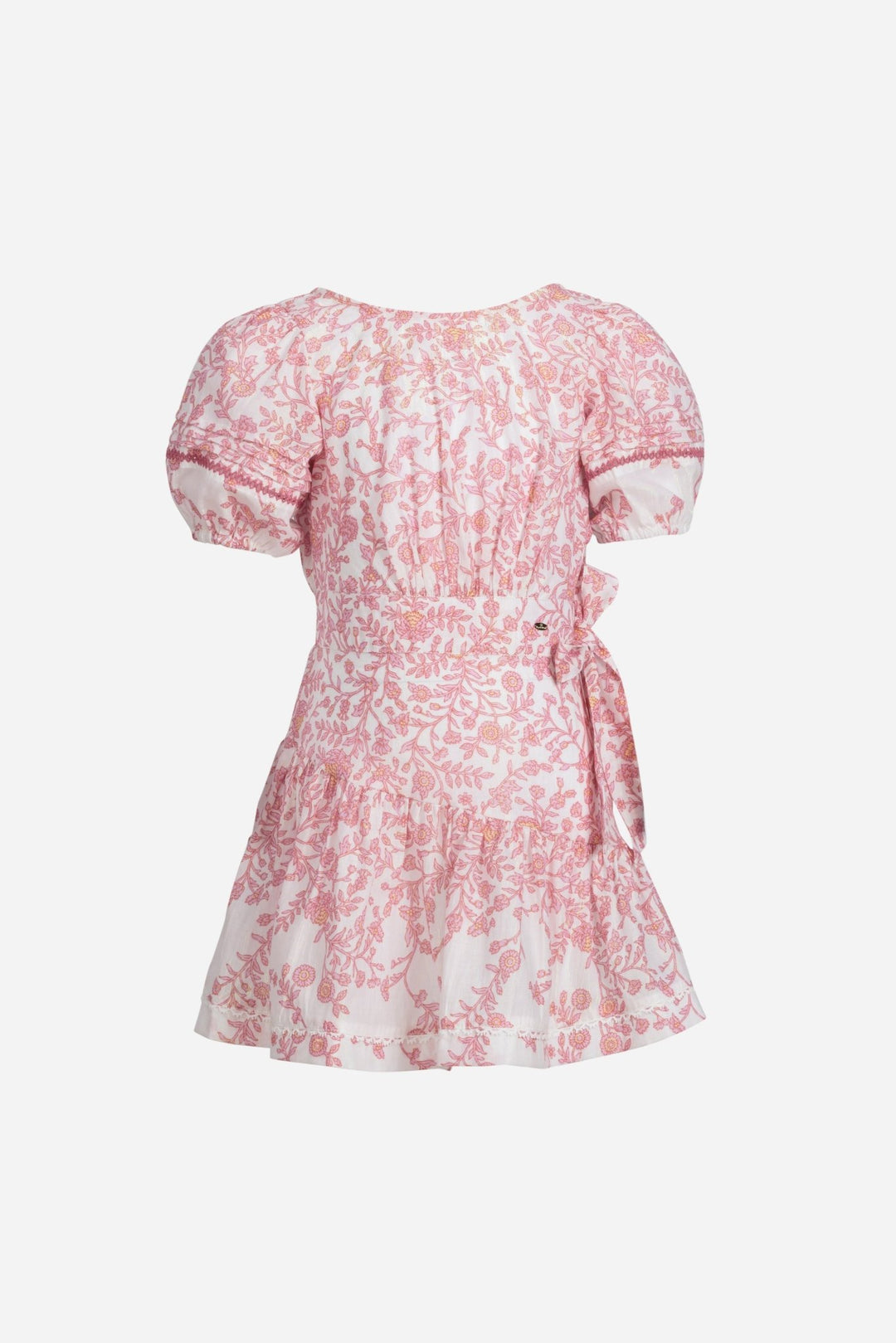 Girls' Pink Lazuli mini dress – Mini Dress Chantal by Poupette St Barth, front view