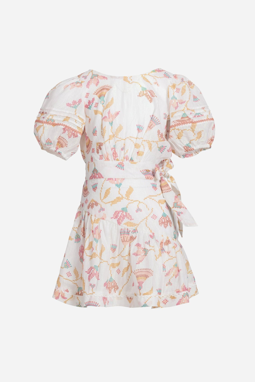 Girls' Pink Ylang Ylang mini dress – Mini Dress Chantal by Poupette St Barth, front view