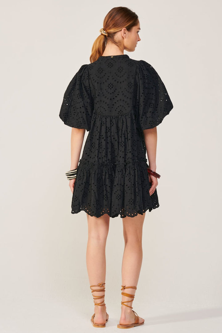 Black mini dress – Mini Dress Cruz by Poupette St Barth, view 6