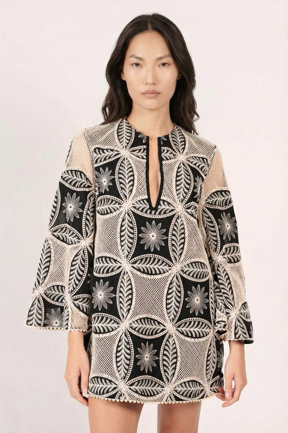 Black mini dress – Mini Dress Gia by Poupette St Barth, front view