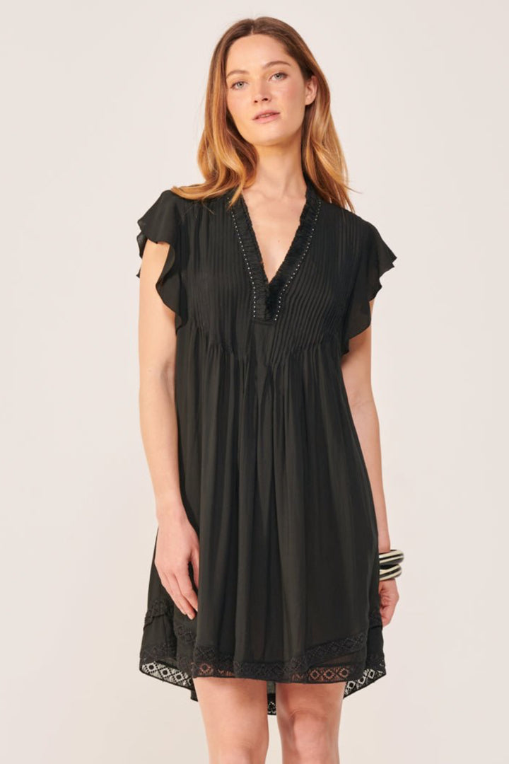 Black mini dress – Mini Dress Sasha by Poupette St Barth, view 2