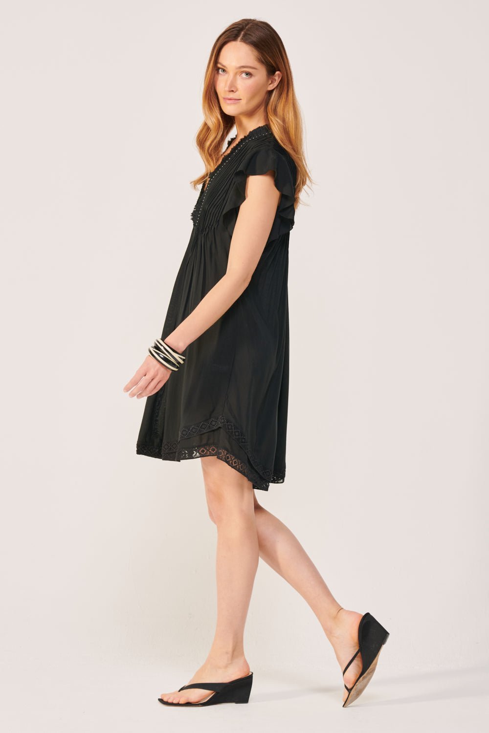 Black mini dress – Mini Dress Sasha by Poupette St Barth, view 5