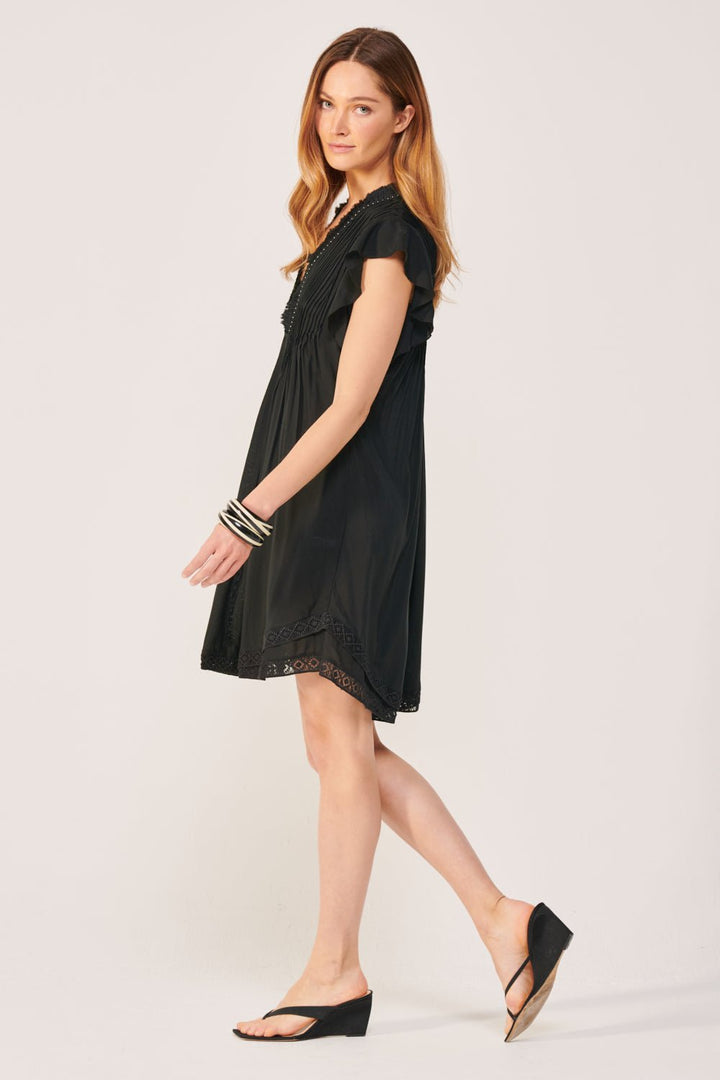 Black mini dress – Mini Dress Sasha by Poupette St Barth, view 5