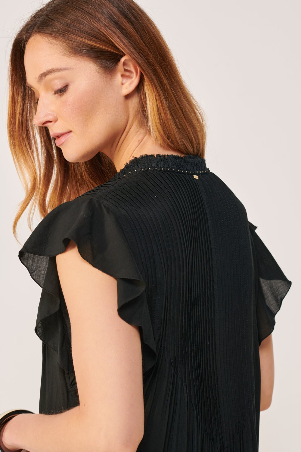 Black mini dress – Mini Dress Sasha by Poupette St Barth, view 4