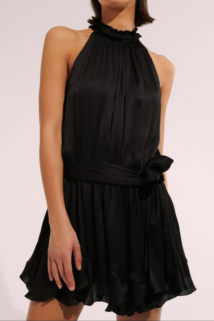 Black mini dress – Mini Dress Bianca by Poupette St Barth, view 3