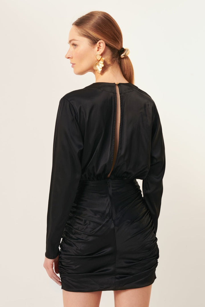 Black mini dress – Mini Dress Joy by Poupette St Barth, view 3