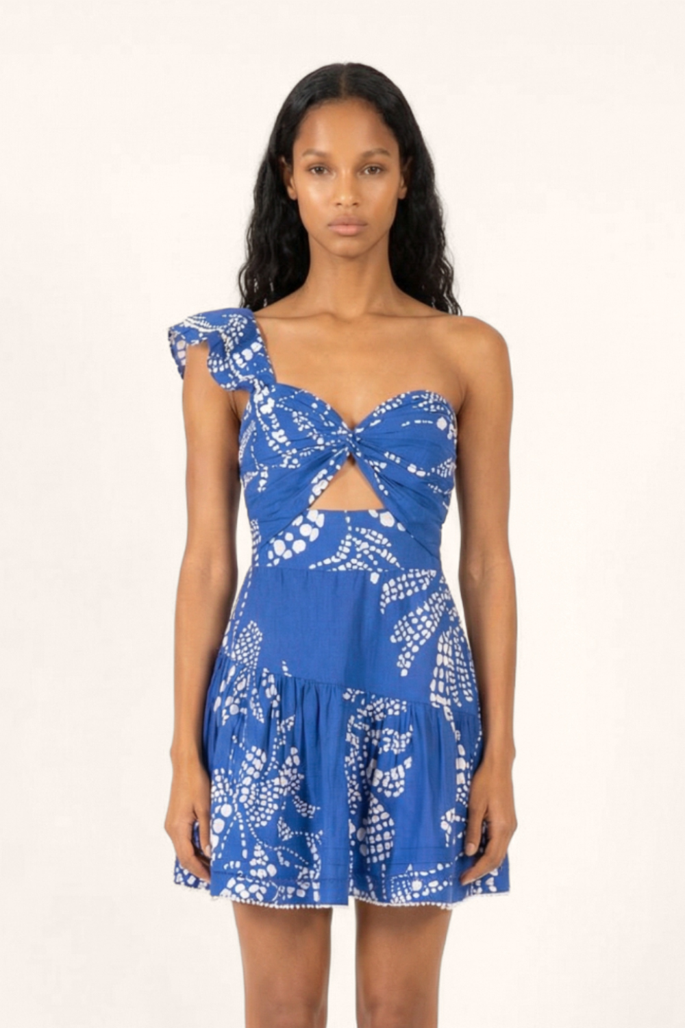 Blue Niki Mini Dress by Poupette St Barth featuring a stylish, summery design with lightweight fabric.