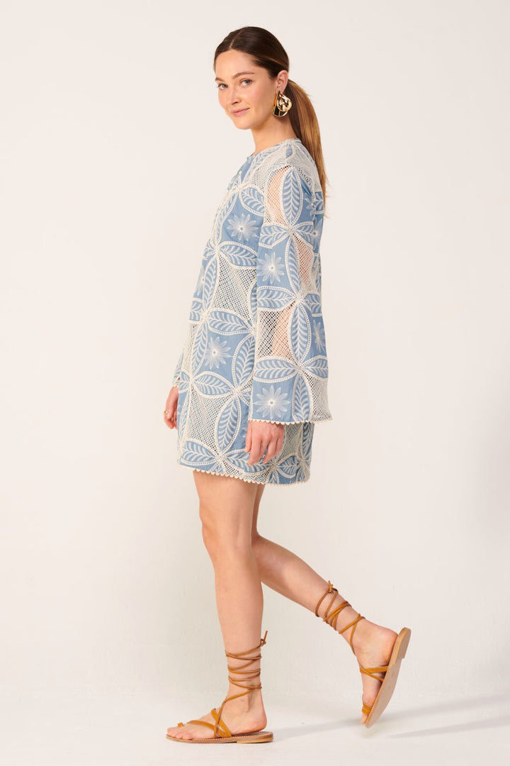 Blue mini dress – Mini Dress Gia by Poupette St Barth, view 5