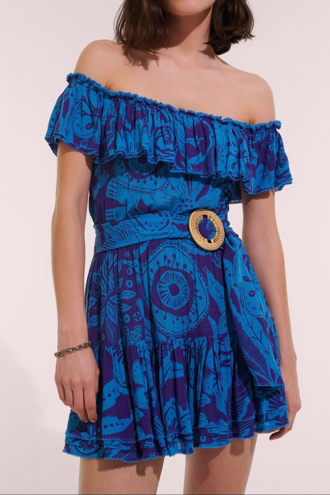 bella blu mini dress Floral Puff Sleeve Mini Dress