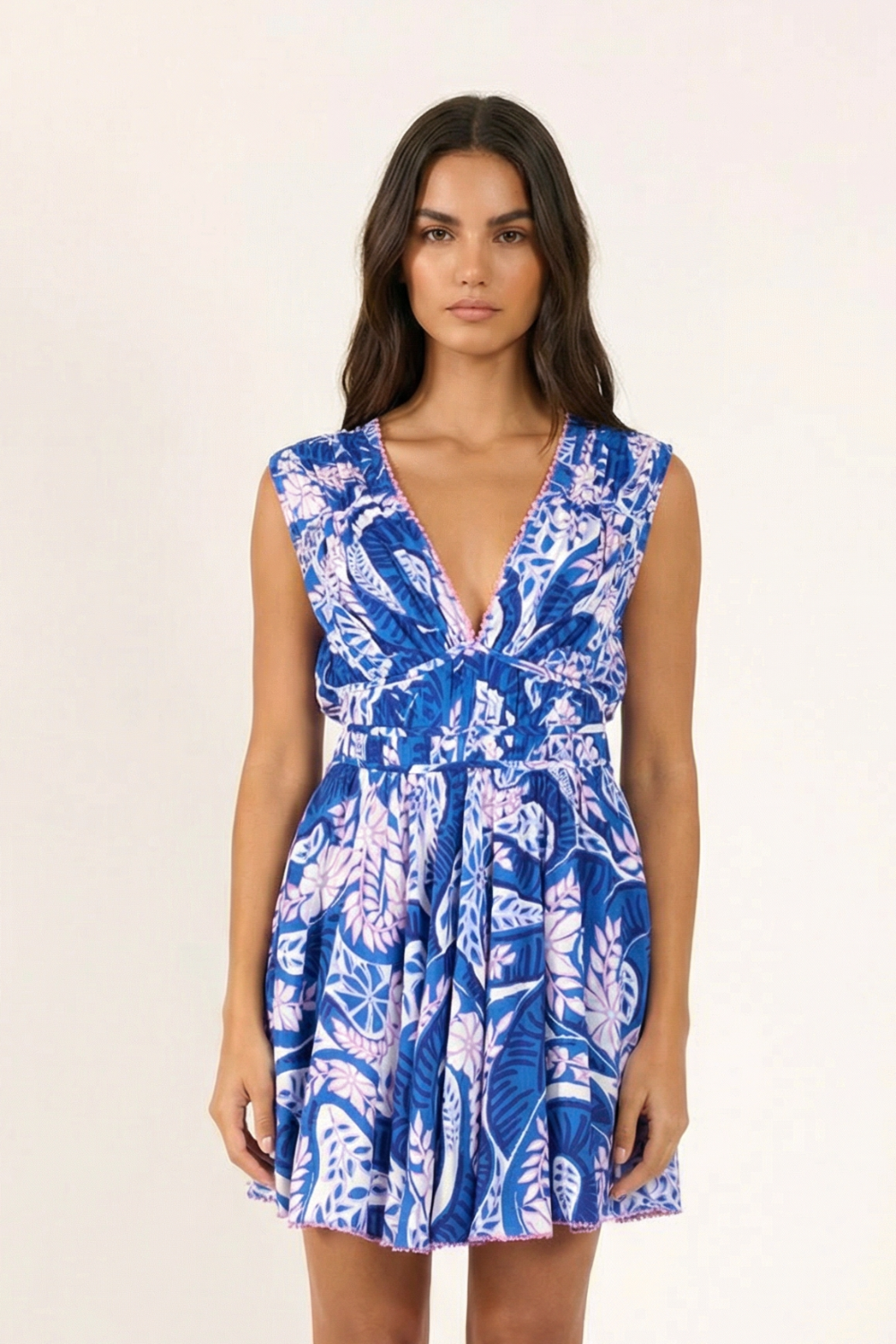 Blue Holy Snake mini dress – Mini Dress Ciao by Poupette St Barth, front view