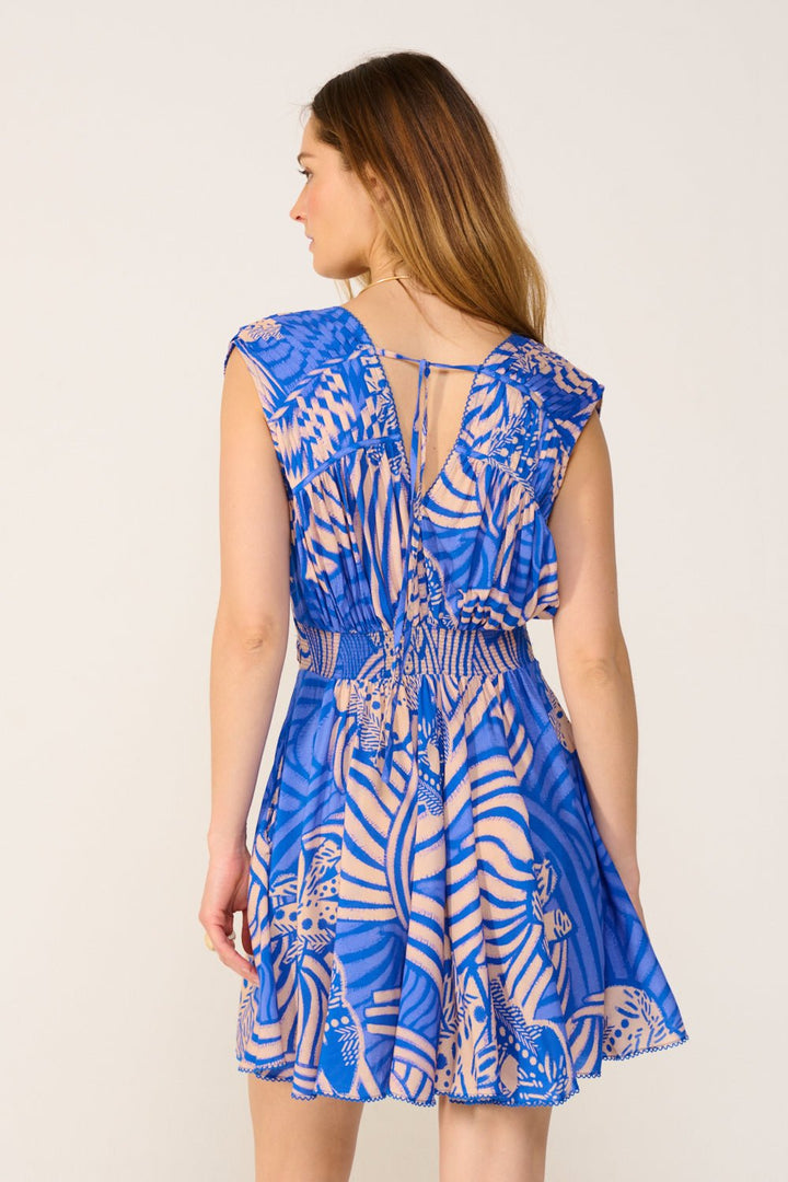 Blue Japonism mini dress – Mini Dress Ciao by Poupette St Barth, view 6