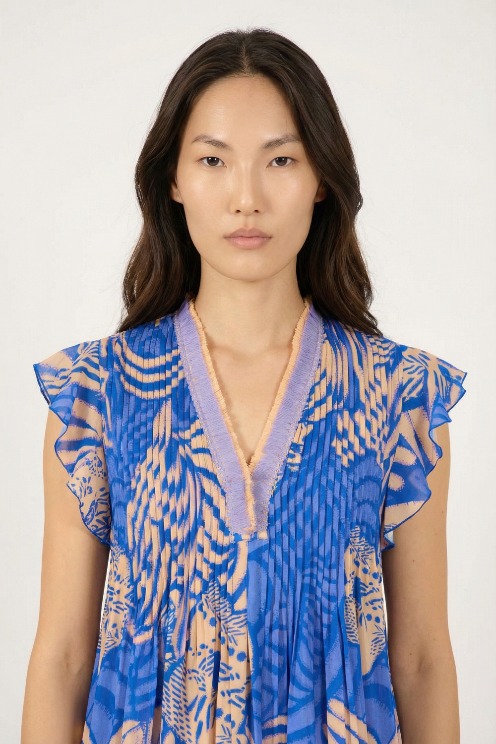 Blue Japonism mini dress – Mini Dress Sasha by Poupette St Barth, view 5