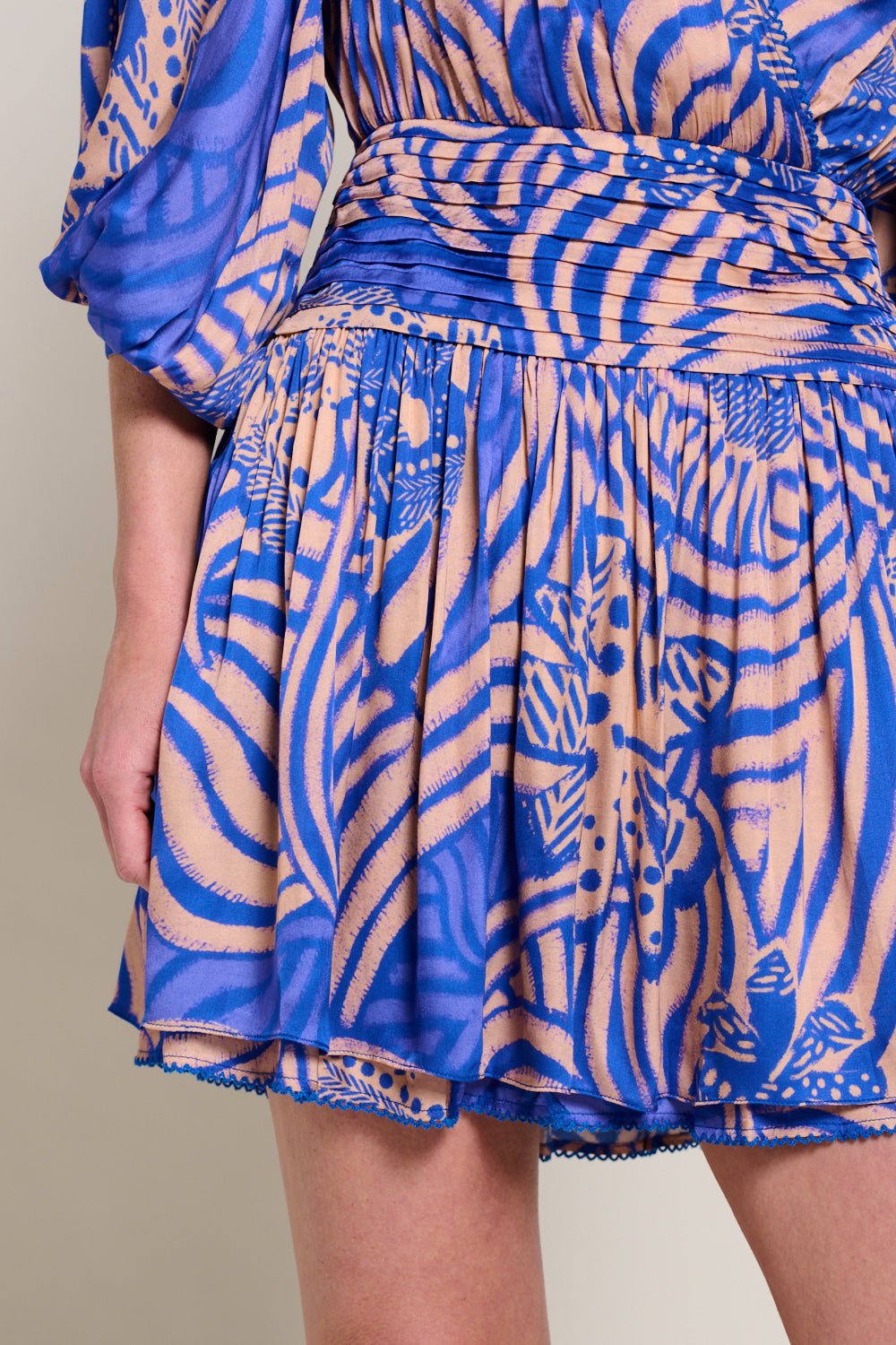 Blue Japonism mini dress – Mini Dress Colleen by Poupette St Barth, view 7