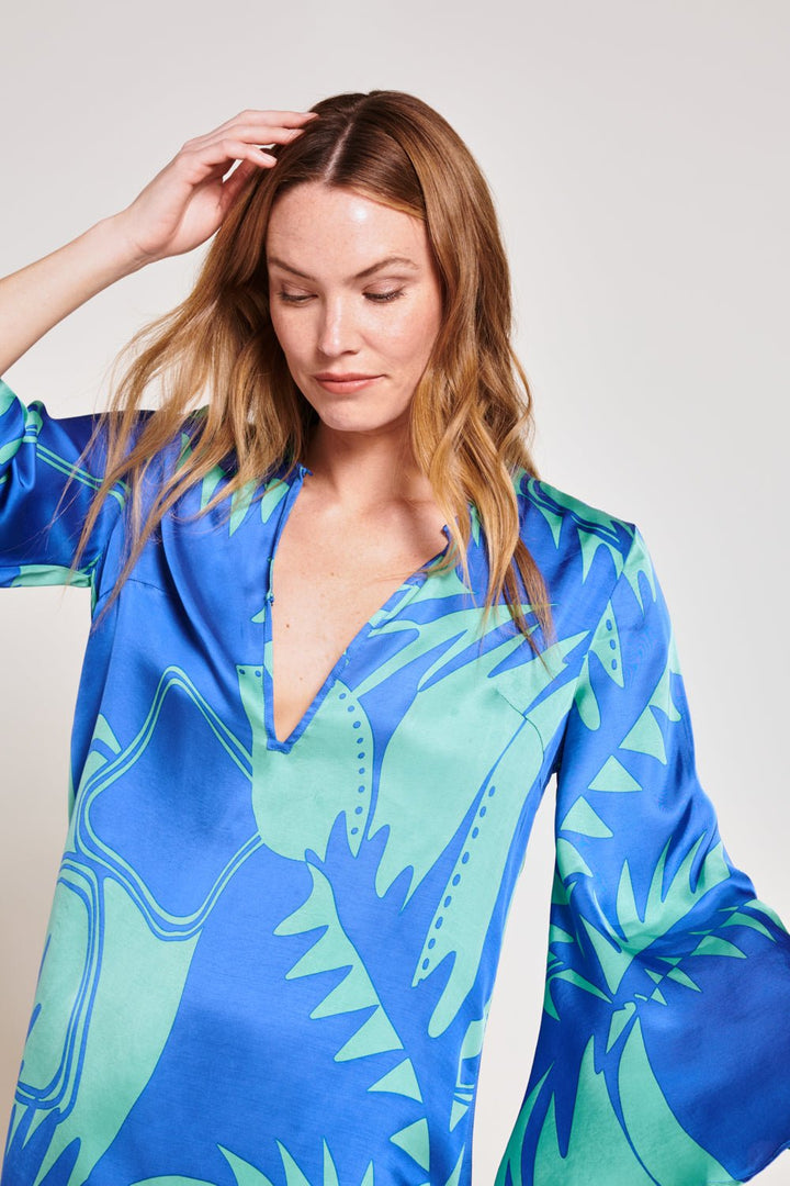 Blue Oasis mini dress – Mini Dress Gia by Poupette St Barth, view 3