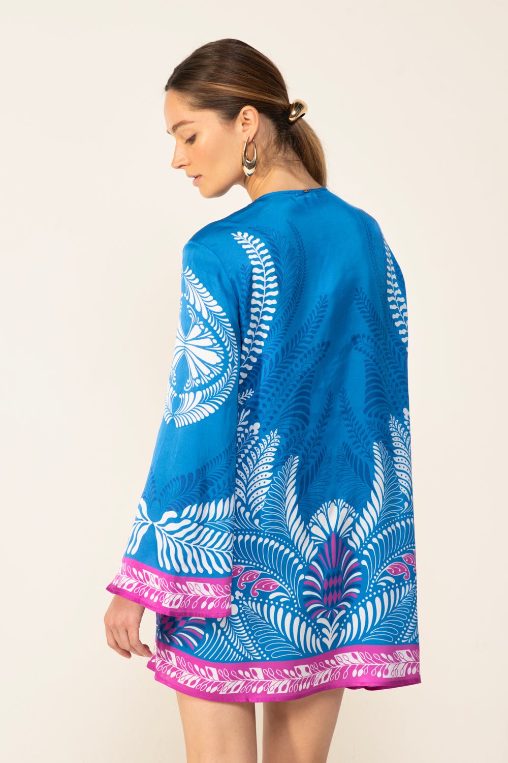 Blue Oolong mini dress – Mini Dress Gia by Poupette St Barth, view 8