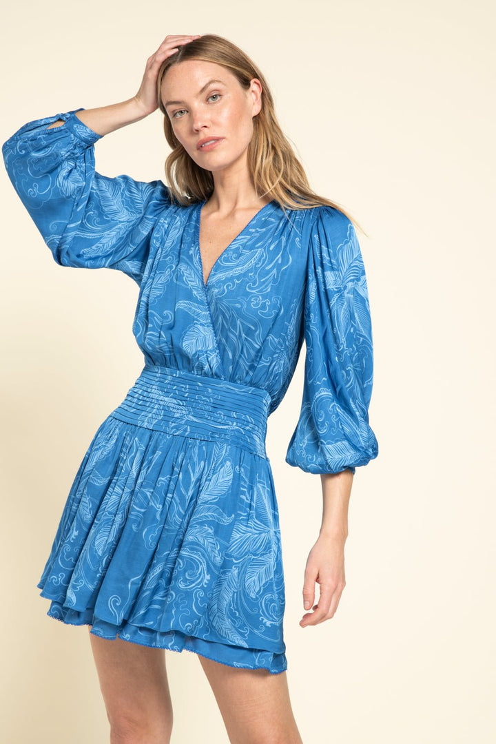 Blue Reef mini dress – Mini Dress Colleen by Poupette St Barth, front view