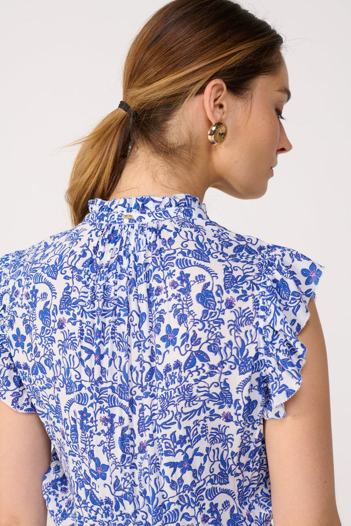 Blue Tiare mini dress – Mini Dress Callie by Poupette St Barth, view 6
