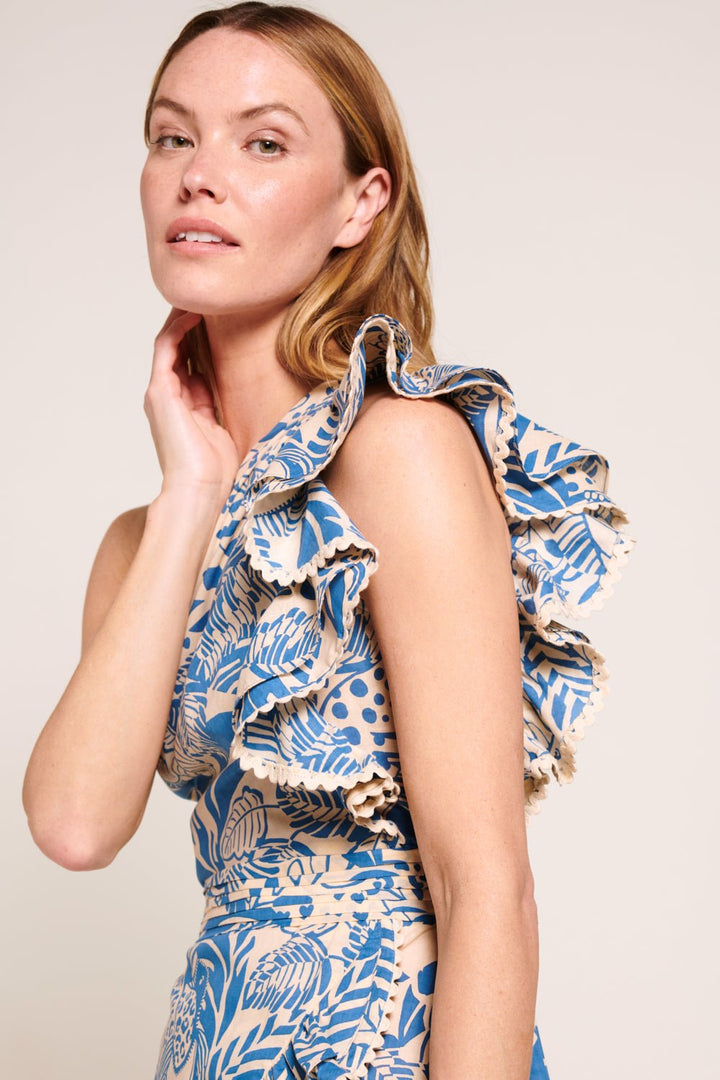 Blue Toucan mini dress – Mini Dress Corinne by Poupette St Barth, view 3