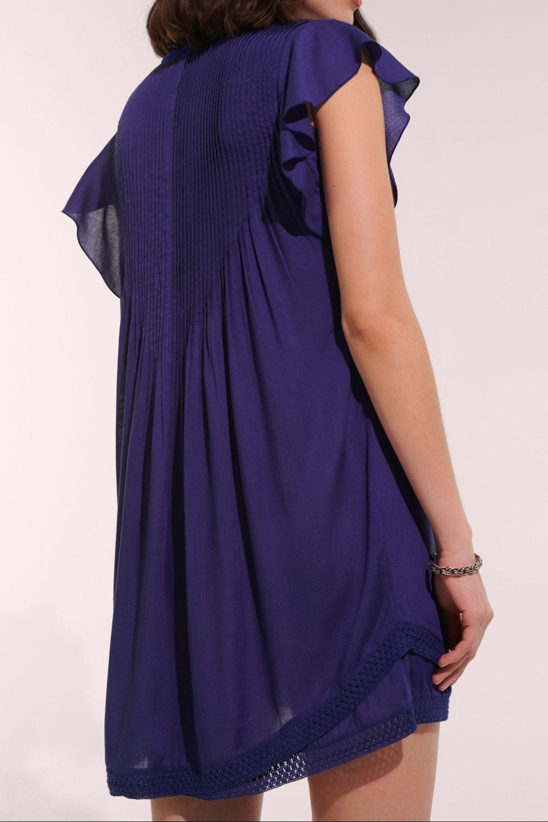 Royal blue Mini Dress Sasha by Poupette St Barth, featuring a fitted silhouette and stylish design for warm-weather wear.