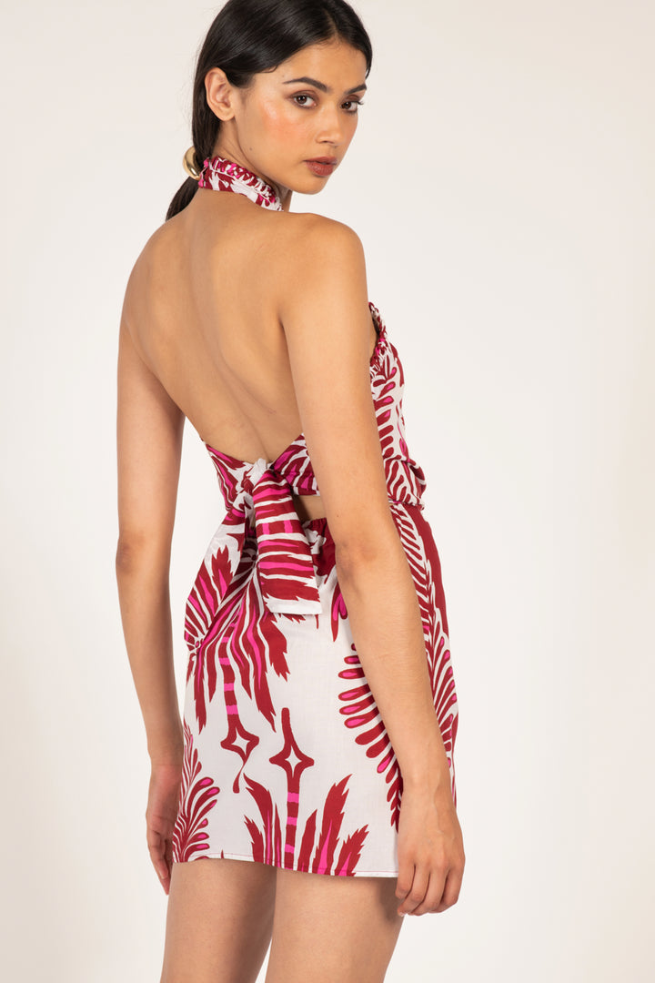 Bordo Cartagena mini dress – Mini Dress Manon by Poupette St Barth, view 3