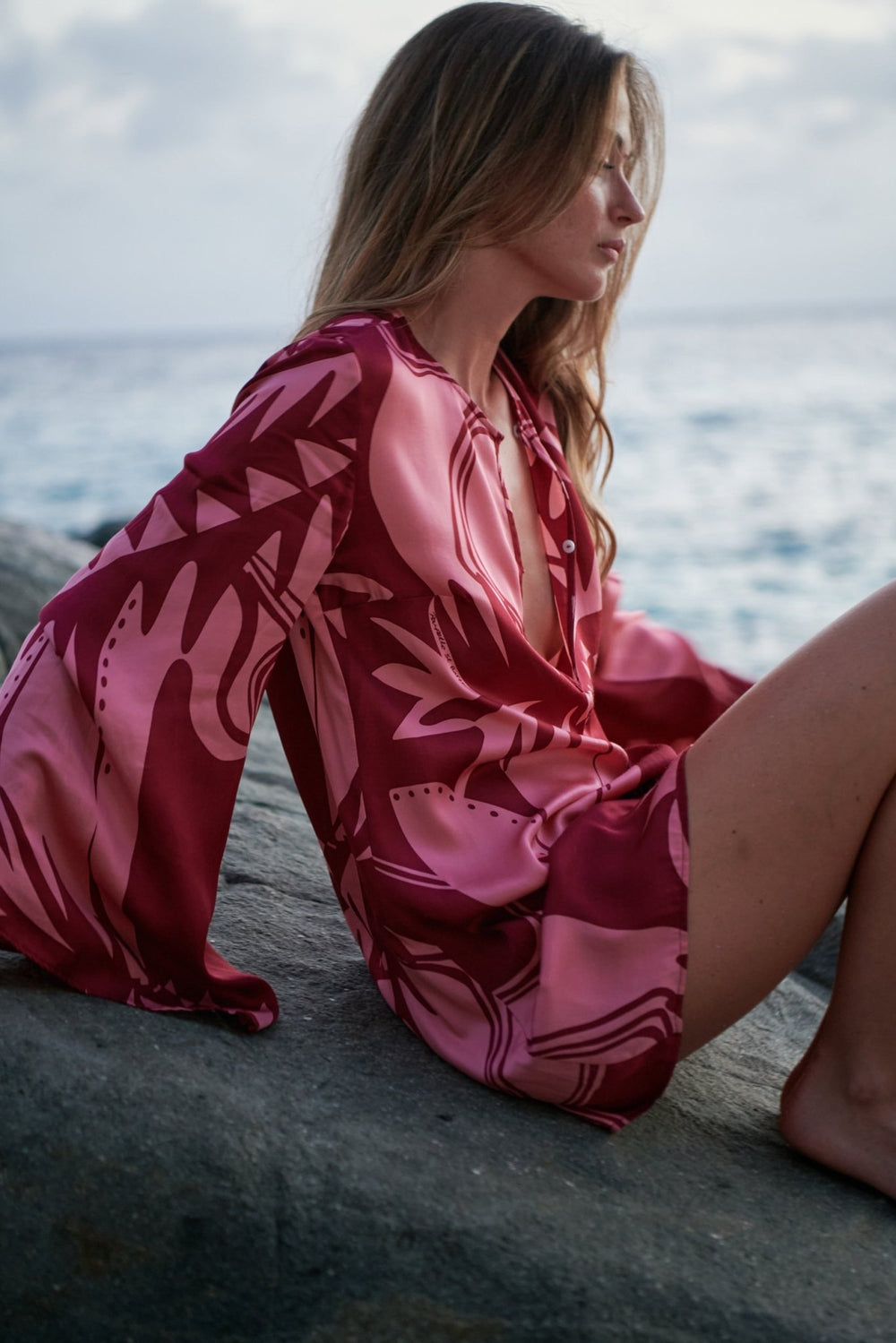Bordo Oasis mini dress – Mini Dress Gia by Poupette St Barth, view 2