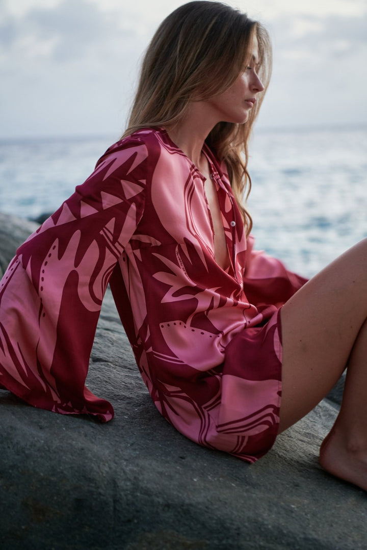 Bordo Oasis mini dress – Mini Dress Gia by Poupette St Barth, view 2