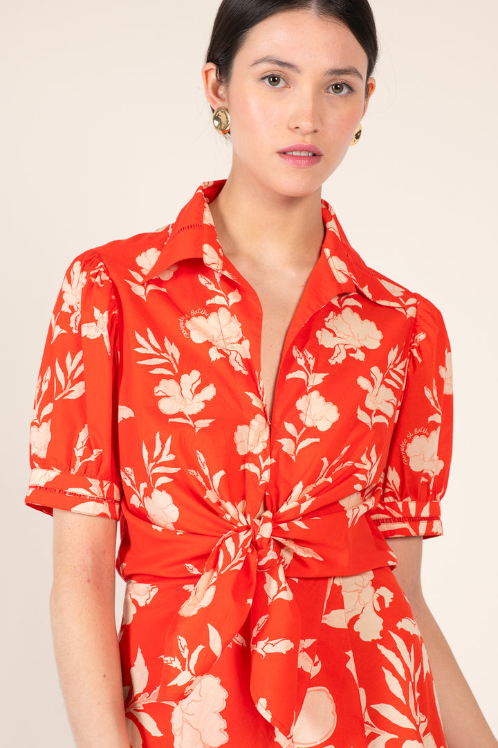 Coral Palm Beach mini dress – Mini Dress Iris by Poupette St Barth, view 3