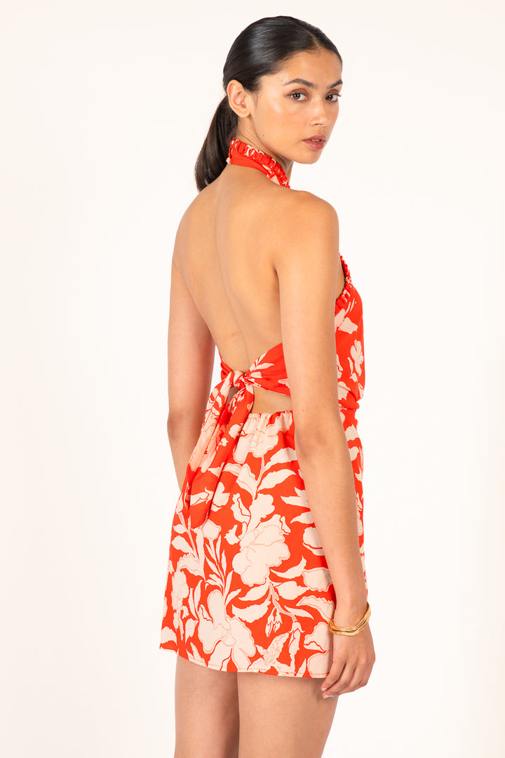 Coral Palm Beach mini dress – Mini Dress Manon by Poupette St Barth, view 4