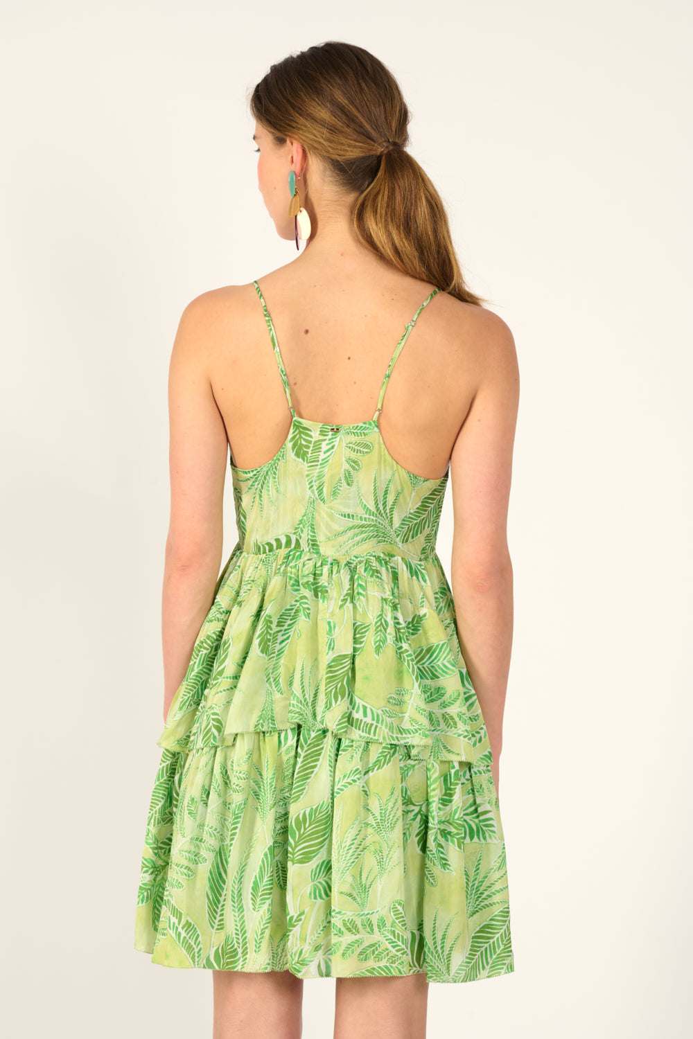 Green Calathea mini dress – Mini Dress Maja by Poupette St Barth, view 5