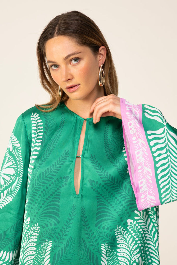 Green Oolong mini dress – Mini Dress Gia by Poupette St Barth, view 3
