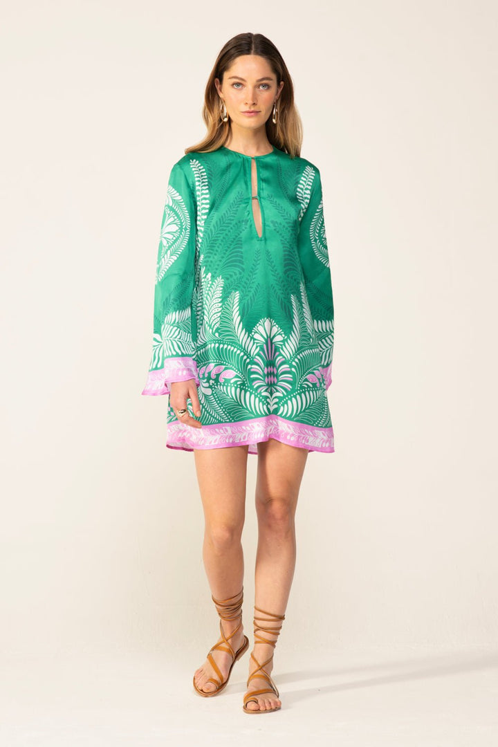 Green Oolong mini dress – Mini Dress Gia by Poupette St Barth, view 2