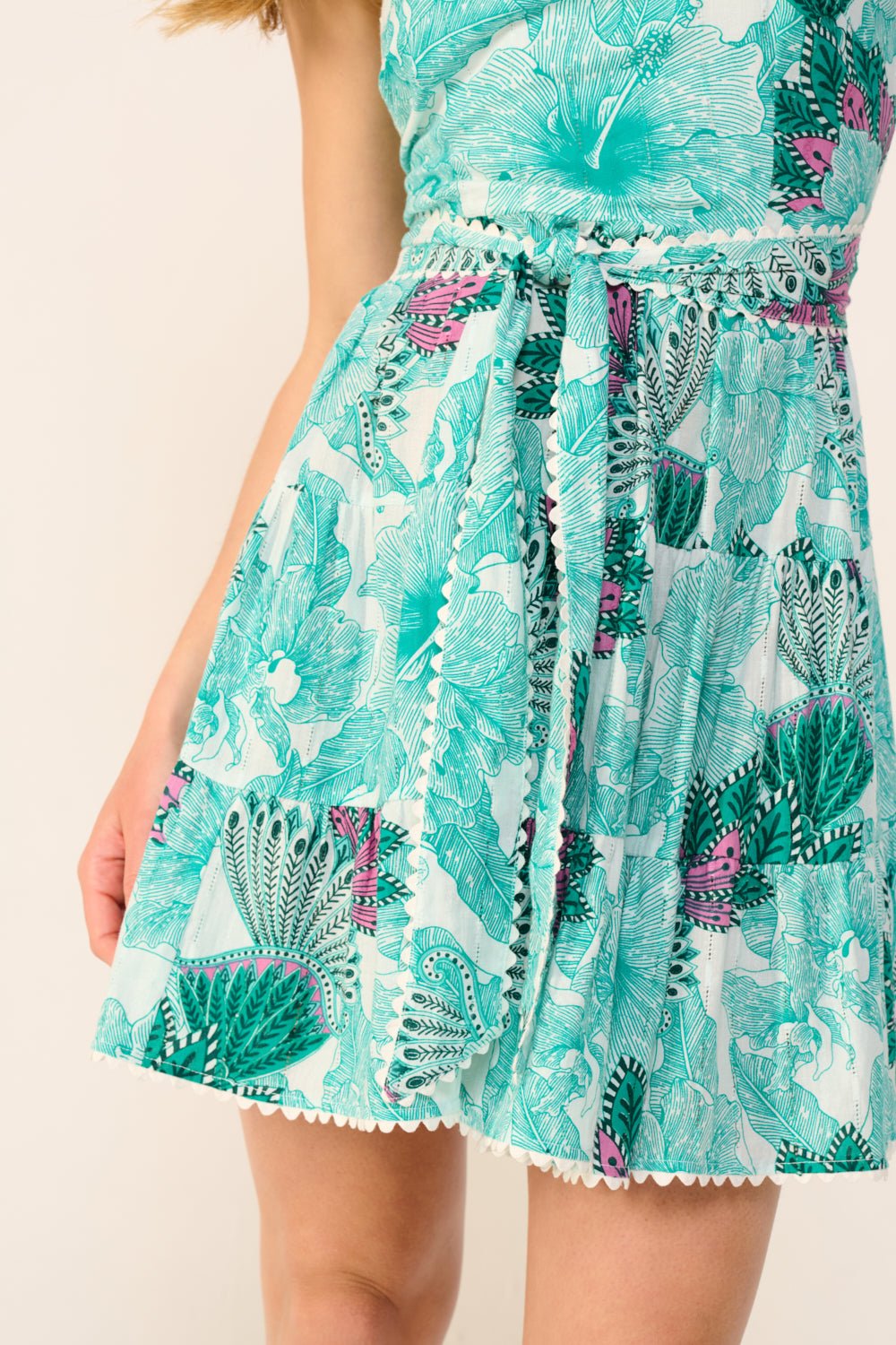 Green Padang mini dress – Bandeau Dress Christine by Poupette St Barth, view 7