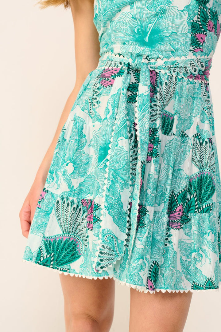 Green Padang mini dress – Bandeau Dress Christine by Poupette St Barth, view 7