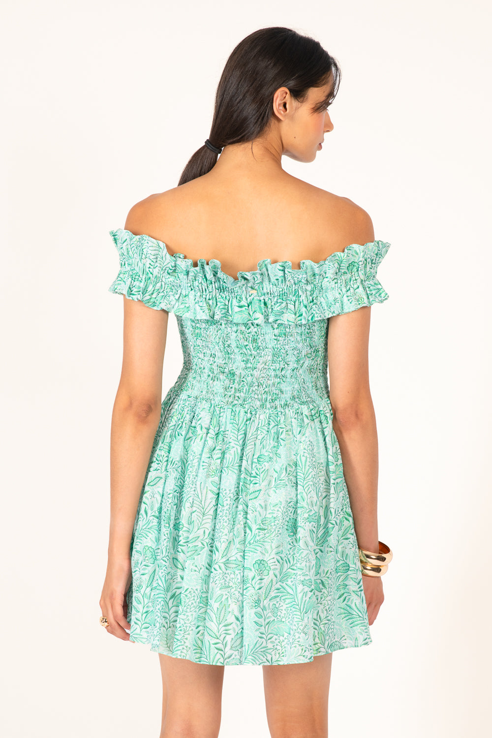 Green Palmarosa mini dress – Mini Dress Amber by Poupette St Barth, view 6
