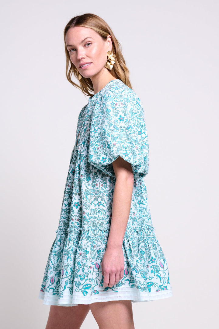 Green Tiare mini dress – Mini Dress Cruz by Poupette St Barth, view 3