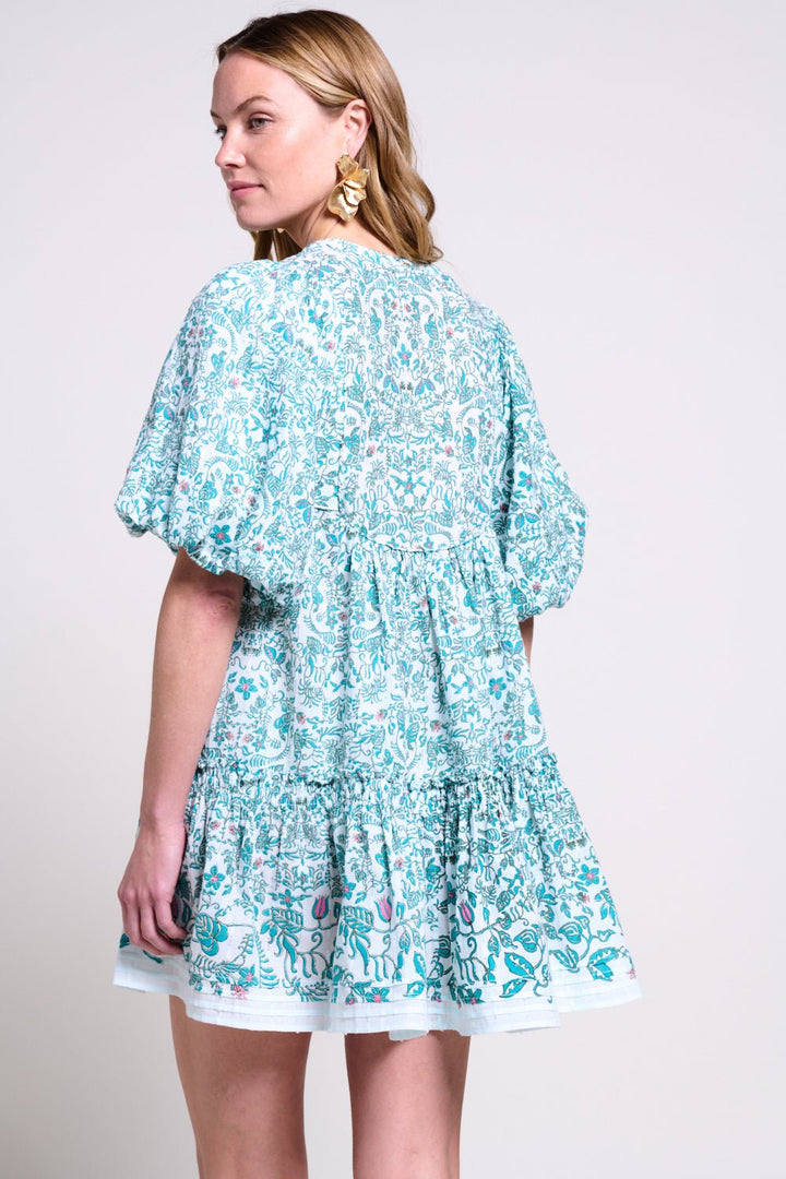 Green Tiare mini dress – Mini Dress Cruz by Poupette St Barth, view 4
