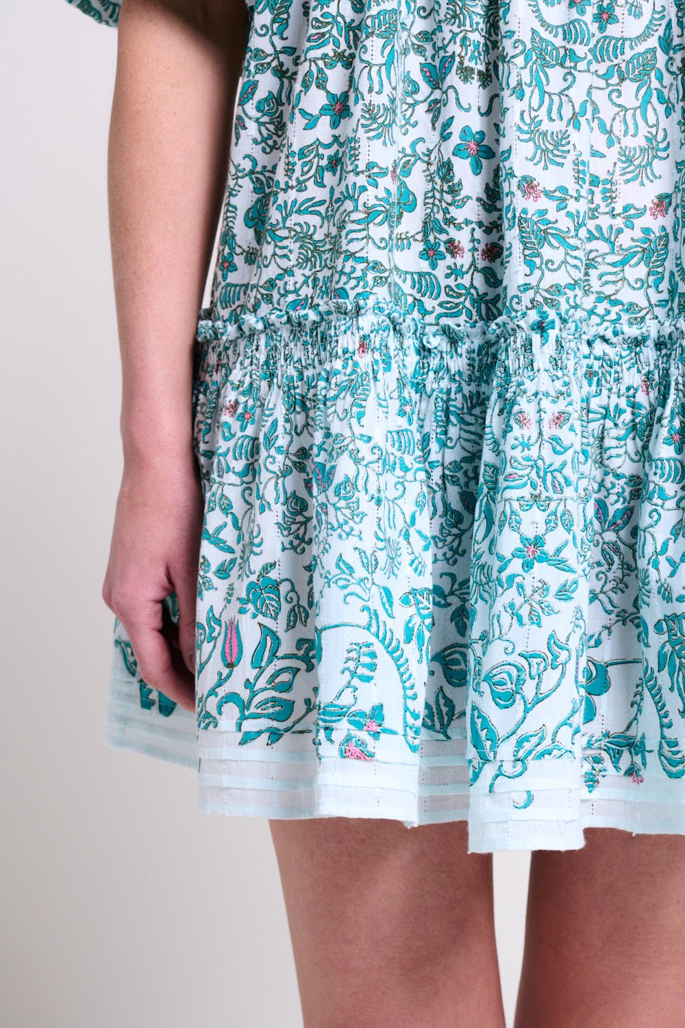 Green Tiare mini dress – Mini Dress Cruz by Poupette St Barth, view 5