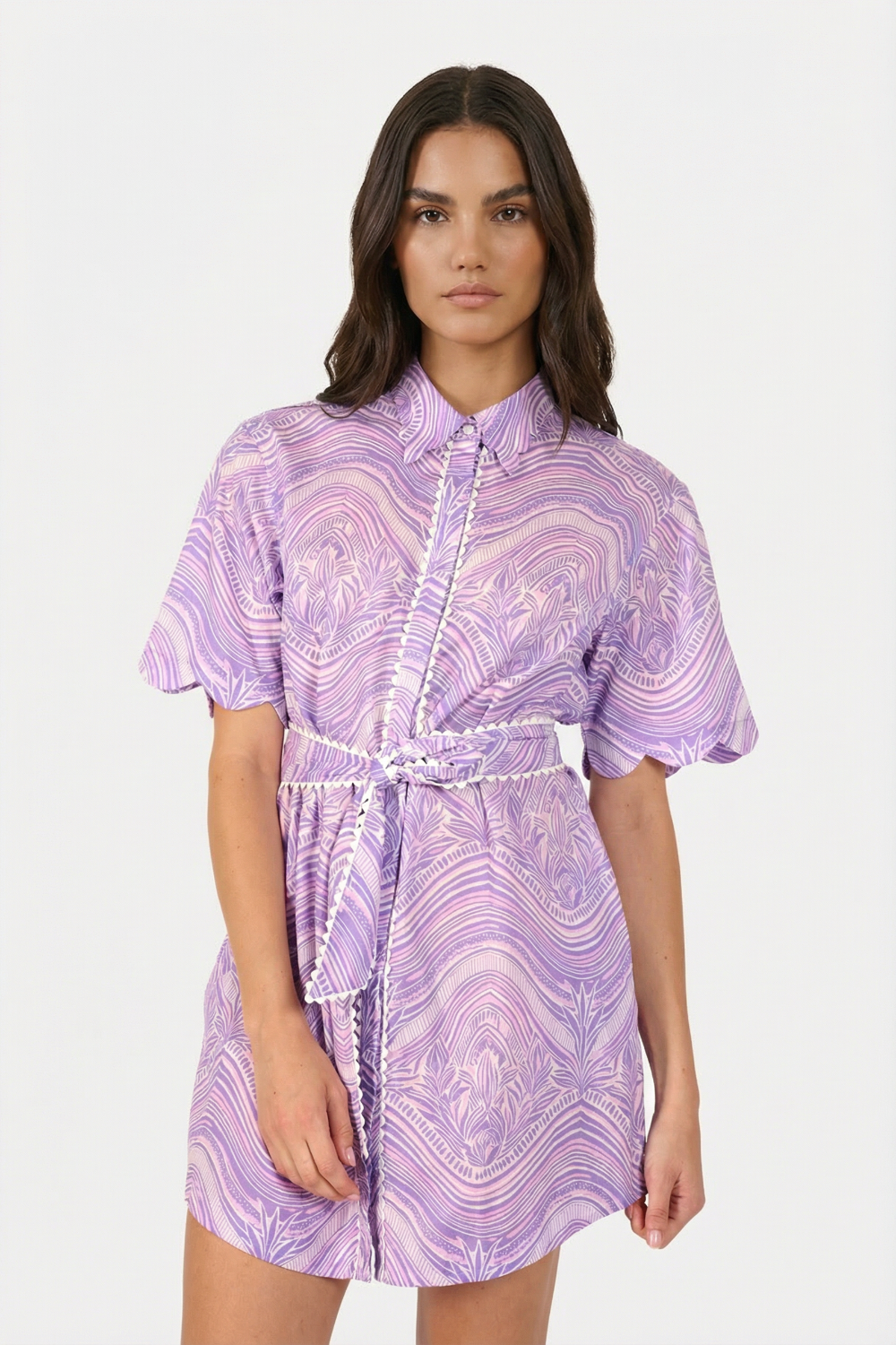 Lilac Moryana mini dress – Mini Dress Wes by Poupette St Barth, view 2